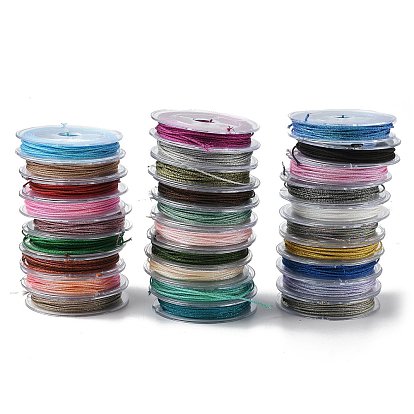 Полиэфирный металлический шнур, с рыбьей нитью внутри, круглые