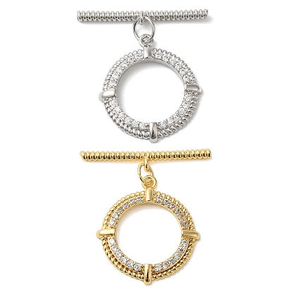 Латунные застежки-молнии из прозрачного кубического циркония, без кадмия, без никеля и без свинца, кольцо