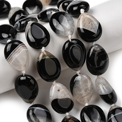 Природный агат бисер нитей, окрашенная и подогревом, слеза