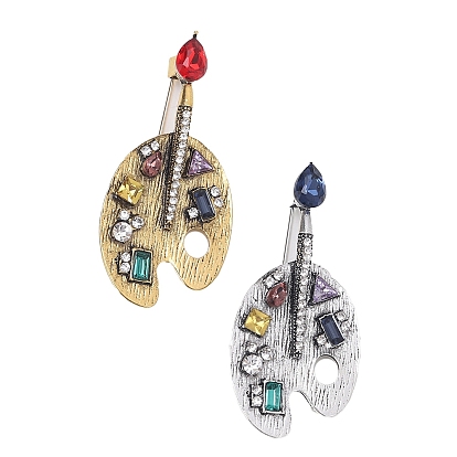 Alloy with Rhinestone Pendant Brooch, Palette Brooch