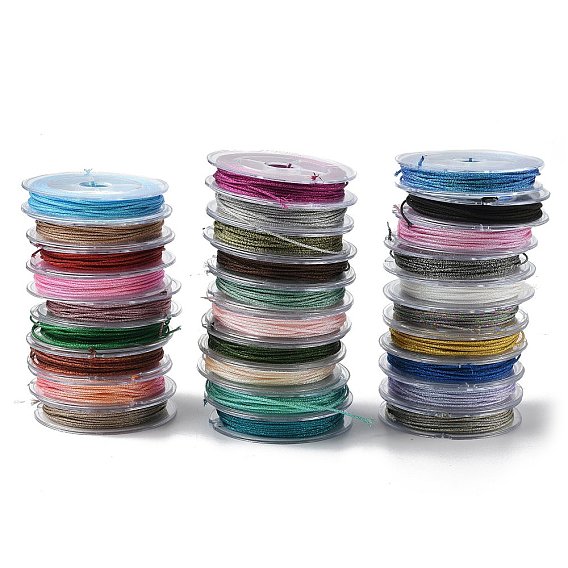 Полиэфирный металлический шнур, с рыбьей нитью внутри, круглые