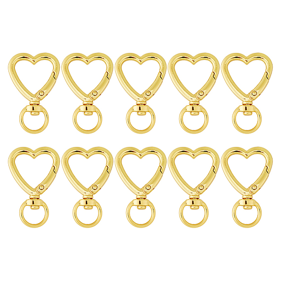 10застежки-крючки в форме сердца из цинкового сплава шт.