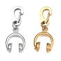304 Декоративные подвески в виде наушников из нержавеющей стали с застежкой-карабином, ионное покрытие (ip)