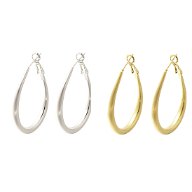 Латунь обруч серьги для женщин, слеза