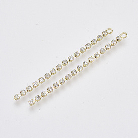 Цепочка из латуни кисточка большая подвеска, с кристально горный хрусталь