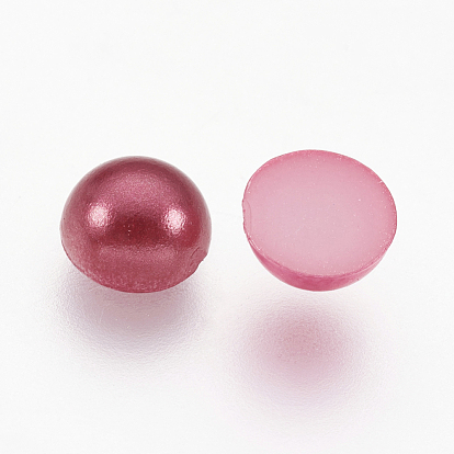 Cabochons en plastique imitation perle abs, demi-tour