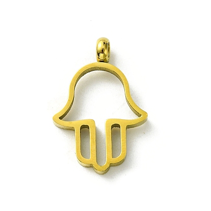 Вакуумное покрытие pvd 304 подвеска из нержавеющей стали, долговечный, Полый оберег на руку хамса