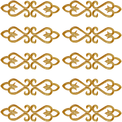 20 шт. цветочные полиэстеровые компьютеризированные вышитые нашивки, гладить по аппликациям, с клейкой спинкой, для свадебного платья