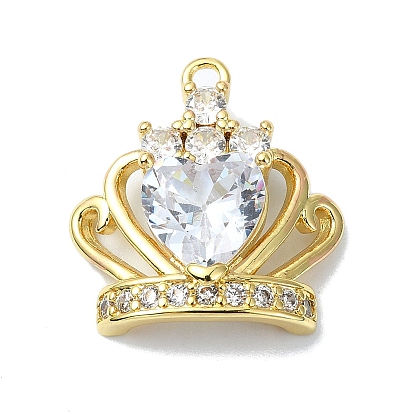 Покрытие стойки настоящее 18k позолоченное латунное микро-паве подвески из кубического циркония, со стеклом, долговечный, без свинца и без кадмия, корона