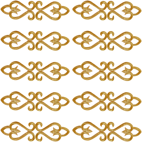 20 шт. цветочные полиэстеровые компьютеризированные вышитые нашивки, гладить по аппликациям, с клейкой спинкой, для свадебного платья