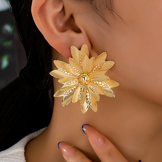 Серьги сплава, цветок