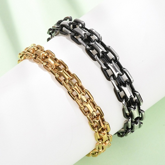304 из нержавеющей стали ссылку цепи браслеты, Широкие браслеты для женщин и мужчин, с магнитными застежками