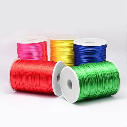 Polyester Cord, Satin Rattail Cord, for Beading Jewelry Making, Chinese Knotting