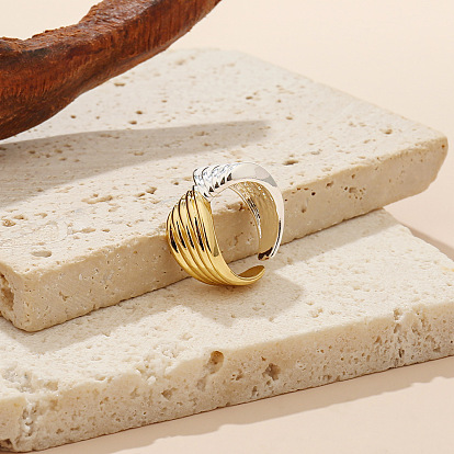 Brass Cuff Open Rings, Bowknot