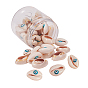 Cowrie Shell Beads, with Enamel, No Hole/Undrilled, Evil Eye
