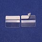 Transparent Plastic Self Adhesive Hang Tabs, Euro Slot Hole Foldable Tabs, Display Tabs for Store Retail Display, Rectangle