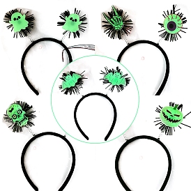 Halloween Theme Luminous Plastic Hair Band, Glow in the Dark Hair Band for Party Prop