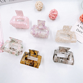Rectangular Acrylic Large Claw Hair Clips for Thick Hair, Water Ripple Effect