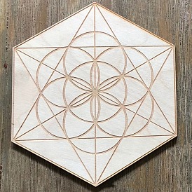 Шестиугольник с цветком жизни деревянные хрустальные шары стенды, держатели хрустальных сфер, украшение дома