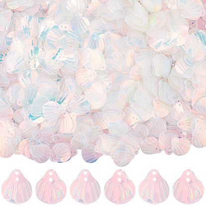 50пластиковые подвески с УФ-покрытием, радужный, формы раковины