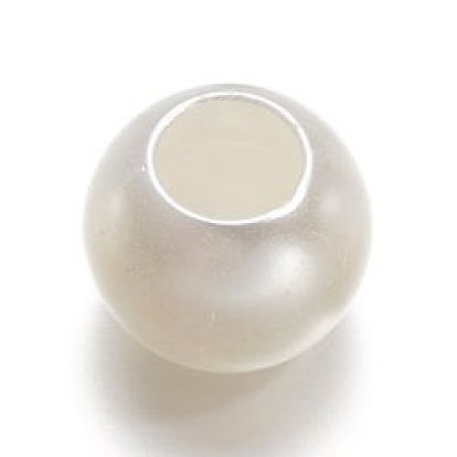 30pcs perles européennes en plastique ABS, Perles avec un grand trou   , rondelle