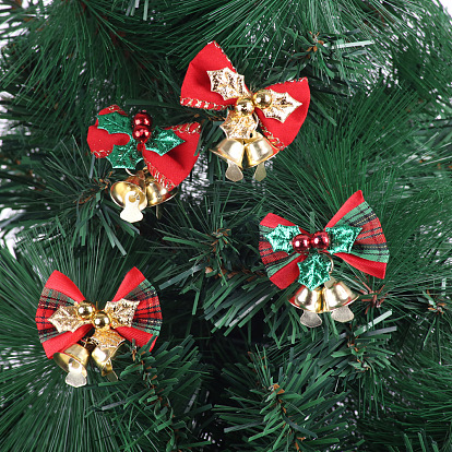 Mini Bow Christmas Tree Decoration Christmas Gift Decoration Gift Box Accessories Christmas Bow Bells