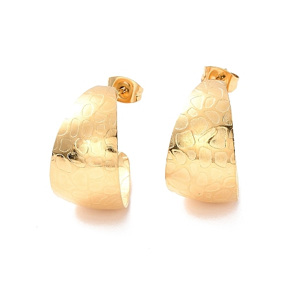 304 массивные серьги-гвоздики в форме буквы «С» из нержавеющей стали, полукруглые серьги для женщин