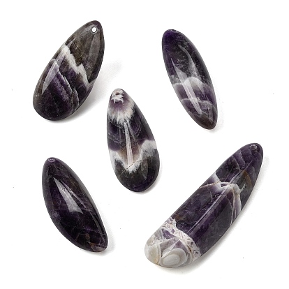 Крупные подвески из натурального аметиста с узором «шеврон»., самородки прелести