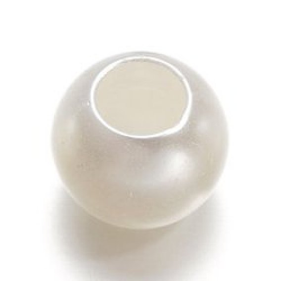30Pcs ABS Plastic European Beads, Large Hole Beads, Rondelle
