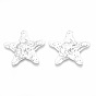Brass Hammered Pendants, Star, Nickel Free