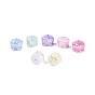UV Plating Opaque Acrylic Beads, Iridescent, Crown