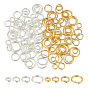 120шт 8 стили латунные разрезные кольца, без свинца и без кадмия, кольца с двойной петлей