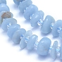 Natural Angelite Beads Strands, Anhydrite Beads, Nuggets