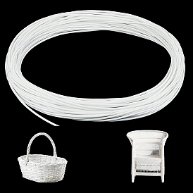 Tiras de mimbre de ratán de plástico, material de tejido sólido, para bricolaje, tejido de muebles