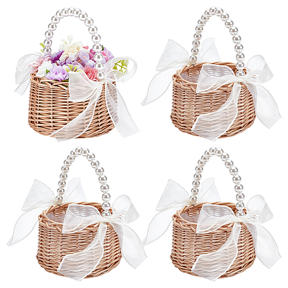 6шт. пластиковые цветочные корзины с ручкой, корзины для хранения