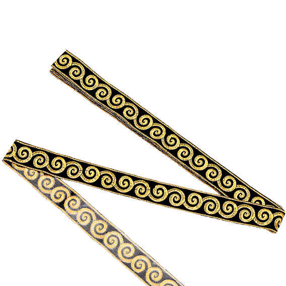 Жаккардовая лента из полиэстера, тирольская лента, вихревой узор, для украшения костюма