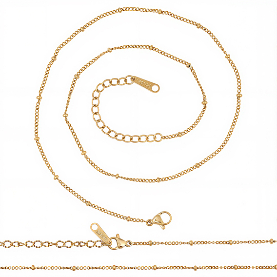 2Ионное покрытие (IP) 304 Цепочки-спутники из нержавеющей стали для мужчин и женщин