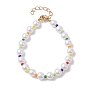 Bracelets de perles rondes en verre et acrylique, bijoux pour femmes