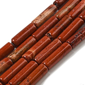 Natural Red Jasper Beads Strands, Column