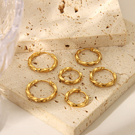 Простые и элегантные 304 серьги-кольца из нержавеющей стали