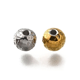 304 из нержавеющей стали бусы, круглые, анти-тускнение, ионное покрытие (ip)