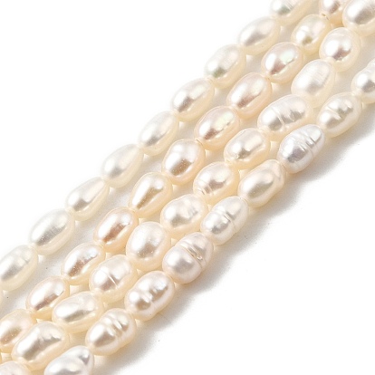 Нити из натурального культивированного пресноводного жемчуга, рис