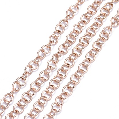 Ion Plating(IP) 304 Stainless Steel Rolo Chains, Unwelded, with Spool