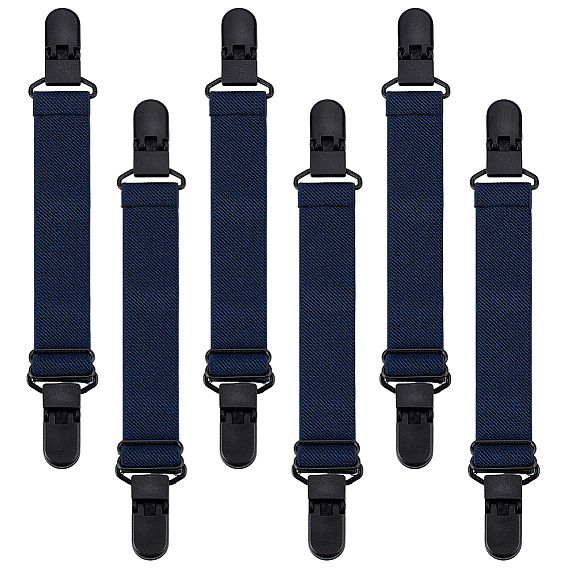 6 шт. полиэстеровые регулируемые резинки-зажимы для детских тапочек, с пластиковыми пряжками