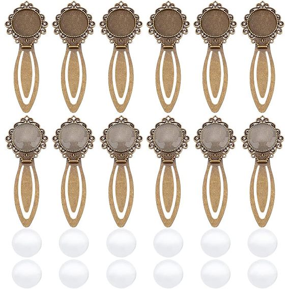 Набор для самостоятельного изготовления закладки-купола, включая настройки кабошона закладки в тибетском стиле, Кабошоны из стекла