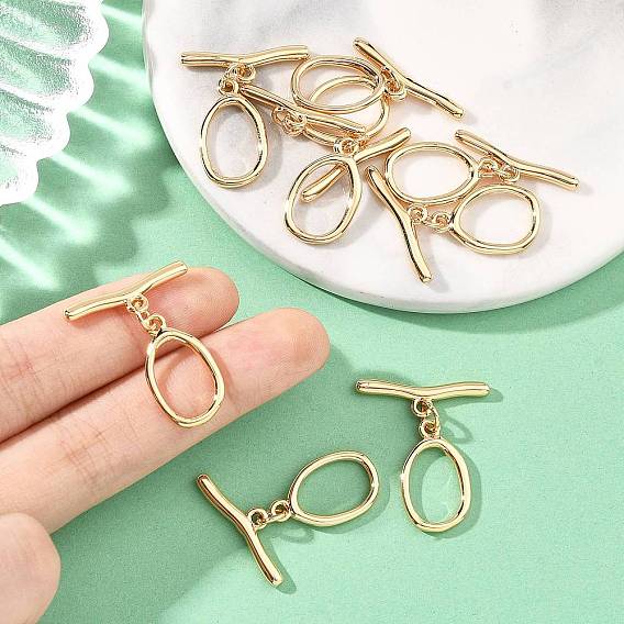 SHEGRACE Brass Toggle Clasps, Lead Free & Cadmium Free & Nickel Free