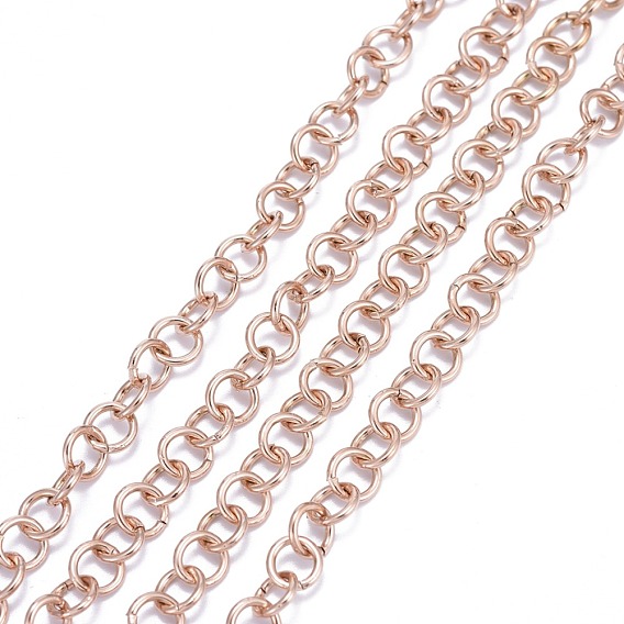 Ion Plating(IP) 304 Stainless Steel Rolo Chains, Unwelded, with Spool