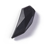 Natural Obsidian Pendants, Faceted, Ivory Shape