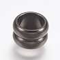 304 Stainless Steel Beads, Large Hole Beads, Grooved, Column