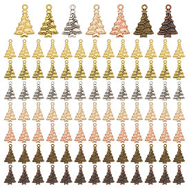 98 шт 7 цвета подвески из сплава в тибетском стиле, рождественская елка